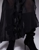 River Island chiffon ruffle maxi skirt in black