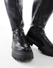 ASOS DESIGN Curve Corey chunky knee boot in black