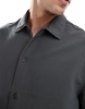 Bershka premium shirt in charcoal - part of a set
