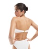 4th & Reckless bandeau knot detail crinkle bikini top in white - part of a set