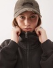 Weekday Jodi zip up funnel neck sweatshirt in dark gray