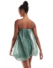 ASOS DESIGN square neck puffball romper in mint