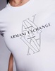 Armani Exchange central logo t-shirt in white