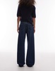 ARKET Coral high waist baggy leg jeans in dark wash blue