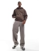 Bershka balloon fit sweatpants in taupe