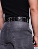 ASOS DESIGN western stud and diamante trophy belt in faux croc leather