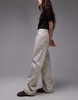 ARKET Coral high waist relaxed leg jeans in off-white