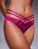 Ann Summers Lasting lover high waisted brazilian in pink & black