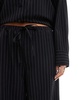 ASOS DESIGN tailored wide leg pinstripe pants in black