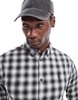 AllSaints Elektra long sleeve shirt in black check