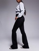 ASOS DESIGN sculpting super stretch flare jeans in black