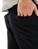 Bershka wide leg tailored pants in black