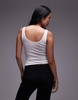ARKET supersoft slim fit tank top in white