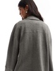 ASOS DESIGN supersoft shacket in charcoal heather
