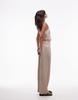 Mango mix slouchy longline tailored pants in light beige - part of a set
