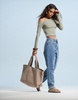 ASOS DESIGN high rise relaxed mom jeans in clean blue