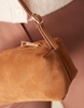 ASOS DESIGN suede buckle boxy shoulder bag in tan