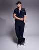 South Beach drawstring beach pants in slate blue