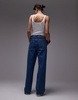 Lacoste baggy fit denim jeans in midwash blue with constrast stitching - part of a set