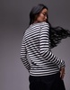 ARKET long sleeve t-shirt in navy and white stripes