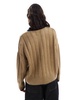 ASOS DESIGN chunky knit polo shirt in wide rib in mocha