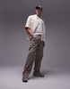 Topman straight pants in ecru