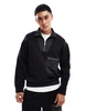 Armani Exchange half zip sweatshirt in black with zip pocket detailing - part of a set