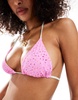 Billabong Folk Story Remi triangle bikini top in multi