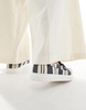 ASOS DESIGN loafers in navy stripe