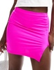 ASOS DESIGN mini skirt with split in pink