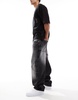 Bershka baggy carpenter fit jeans in black