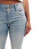 Bershka low rise bootcut jeans in light blue dirty wash