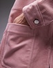 ARKET cord overshirt with utility pockets in pink