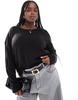 Brave Soul Plus crew neck sweater in black
