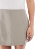 Stradivarius 90s mini skort in taupe pinstripe