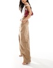 Bershka carpenter pants in beige