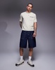 ASOS DESIGN relaxed boxy fit crew neck T-shirt with front pocket in cream