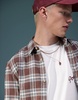 ASOS DESIGN boxy 90s oversized shirt in brown check