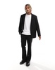 ASOS DESIGN high rise flare suit pants in black