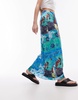 Topshop resort print maxi skirt in multi