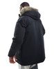 Jack & Jones parka with detachable faux fur hood in black
