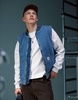 Levi's Workwear Sansome padded denim vest in mid wash blue