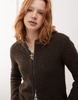Weekday Odora wool blend zip cardigan in brown