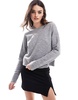 Weekday Ayla knitted sweater in gray heather