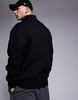 ASOS DESIGN premium heavyweight oversized quarter zip sweatshirt in black