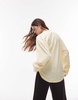Topshop graphic Roma long sleeve skater top in yellow