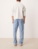 ASOS DESIGN baggy jeans in mid wash blue