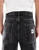Bershka loose baggy fit jeans in black