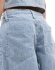 Mango pinstripe denim shorts in light blue - part of a set