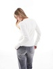 Brave Soul cardigan with jewel detail buttons in ivory